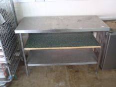 Stainless Steel Prep Table with Shelf 140 x 94 x 65cm