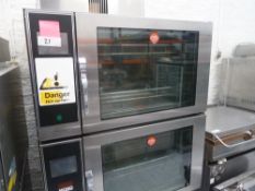 * Double BX Mono bakery oven, includes stand and shelving, very clean.(1000Wx2000Hx900D)