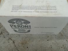 * x24 Peroni half pints,x24 Peroni pint glasses, clean condition, no chips or cracks.