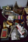 Vintage Collectibles; Ship in a Bottle, etc.