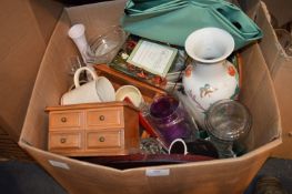 Household Goods; Vases, Jewellery Boxes, Glassware