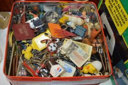 Tin of Collectible Key Rings