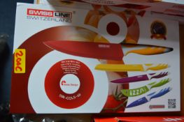 Swissline 5pc Non-Stick Knife Set