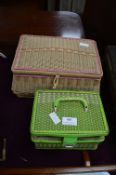 Vintage Sewing Baskets and Contents