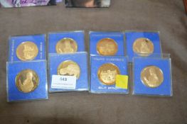 Eight William Bronze Medallions