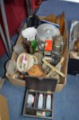 Vintage Items; Scales, Lamps, Vases, etc.