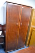 Mahogany Effect Double Wardrobe