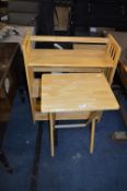 Beech Bookshelf and a Small Folding Table