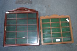Two Model Car Collectors Display Cases