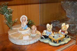 Pendelfin Bunny Figures and Stand