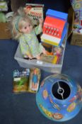 Vintage Toys, Cash Register, Dolls and a Thunderbi