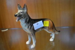 Pottery Figure of a Alsatian