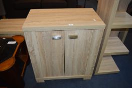 Light Oak Effect Shelved Cupboard