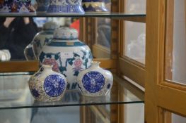Oriental Ginger Jar and Two Vases