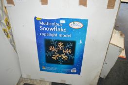 Multicoloured Snowflake Rope Light