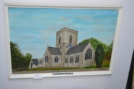 Oil on Board - St Helen's Church, Welton