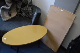 *Gold Painted Oval Coffee Table