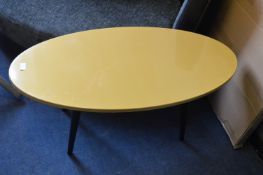 *Gold Painted Oval Coffee Table