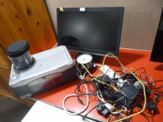 Asus Monitor, HP Printer, CDs, DVDs, Associated Ca
