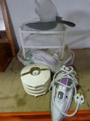 Job Lot of Household Items; Iron, Trays, Travel Ha