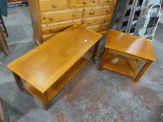 Coffee Table with Matching Side Table