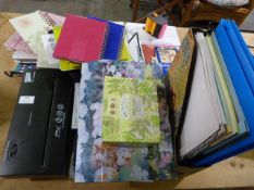 Shredder and Quantity of Stationery Including Note