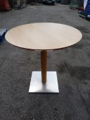 Single Pedestal Table with Round Top 75cm diameter 76cm tall