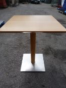Square Topped Single Pedestal Table 60x60x76cm
