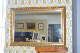 Gilt Framed Beveled Edge Wall Mirror