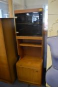 Retro Single Wall Unit with Smoke Glass Cabinet