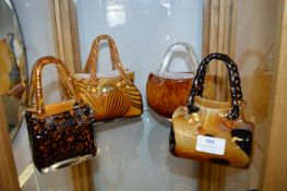 Four Murano Glass Handbags