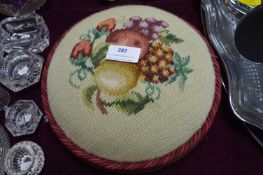 Embroidered Footstool