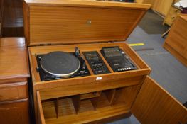 Retro Teak Music Cabinet Containing Dynatron Tape