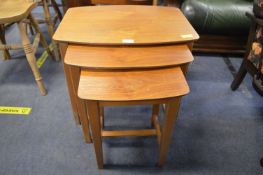 Nest of Three Retro Teak Tables