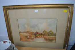 Framed Victorian Watercolour by L. Burleigh Bruht