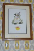 Signed Humorous Print - Dog Food by Anne Edwards