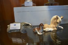 Russian Figure of a Badger, Dachshund, etc.