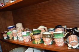 Twenty Small Character Jugs Including Royal Doulto