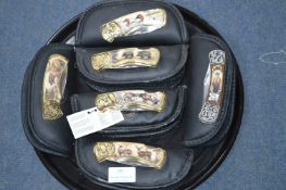 Six Franklin Mint Collectors Knives