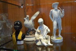 Four Pottery Figures