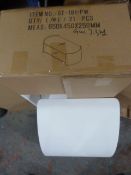 *Glass Topped White Coffee Table