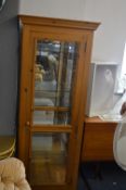 Square Pine Display Cabinet