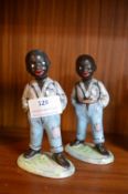 Pair of German Pottery Ethnic Figures
