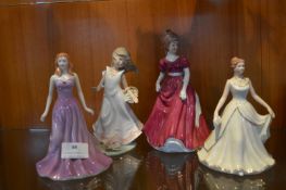 Royal Doulton Figurine - Amethyst, plus Three Othe