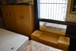 Retro Bedroom Suite by Remploy; Two Double Wardrob