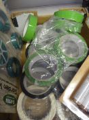 Box of Assorted Tape, Tough Up Markers and Garden