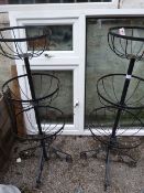 Pair of Three Tier Metal Planters