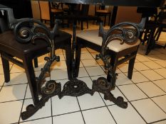 *90cm Circular Table with Black Heat Resistant Top