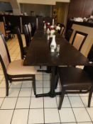 *Four 75x120cm Dark Oak Effect Dining Tables on Pe