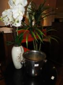 *Two Floral Displays and an Ice Bucket